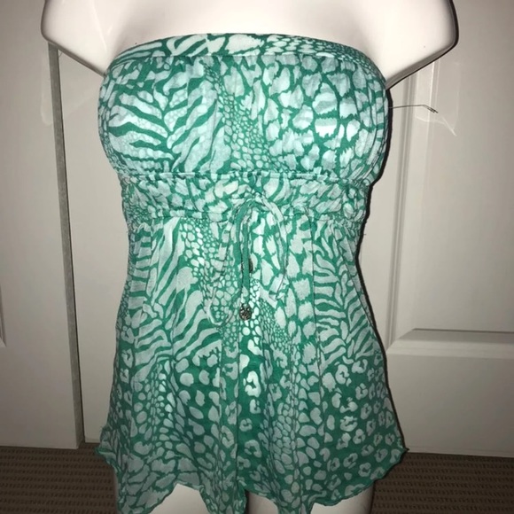 Blue/green halter top - Picture 1 of 3